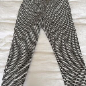 Talbots “Hampshire” black and white print cropped pant in 14W